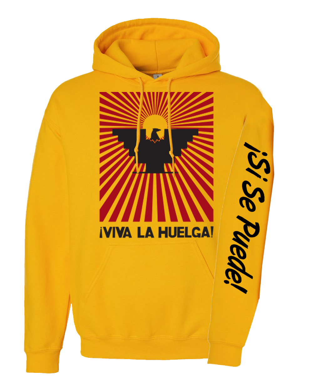 Viva La Huelga Gold Hoodie