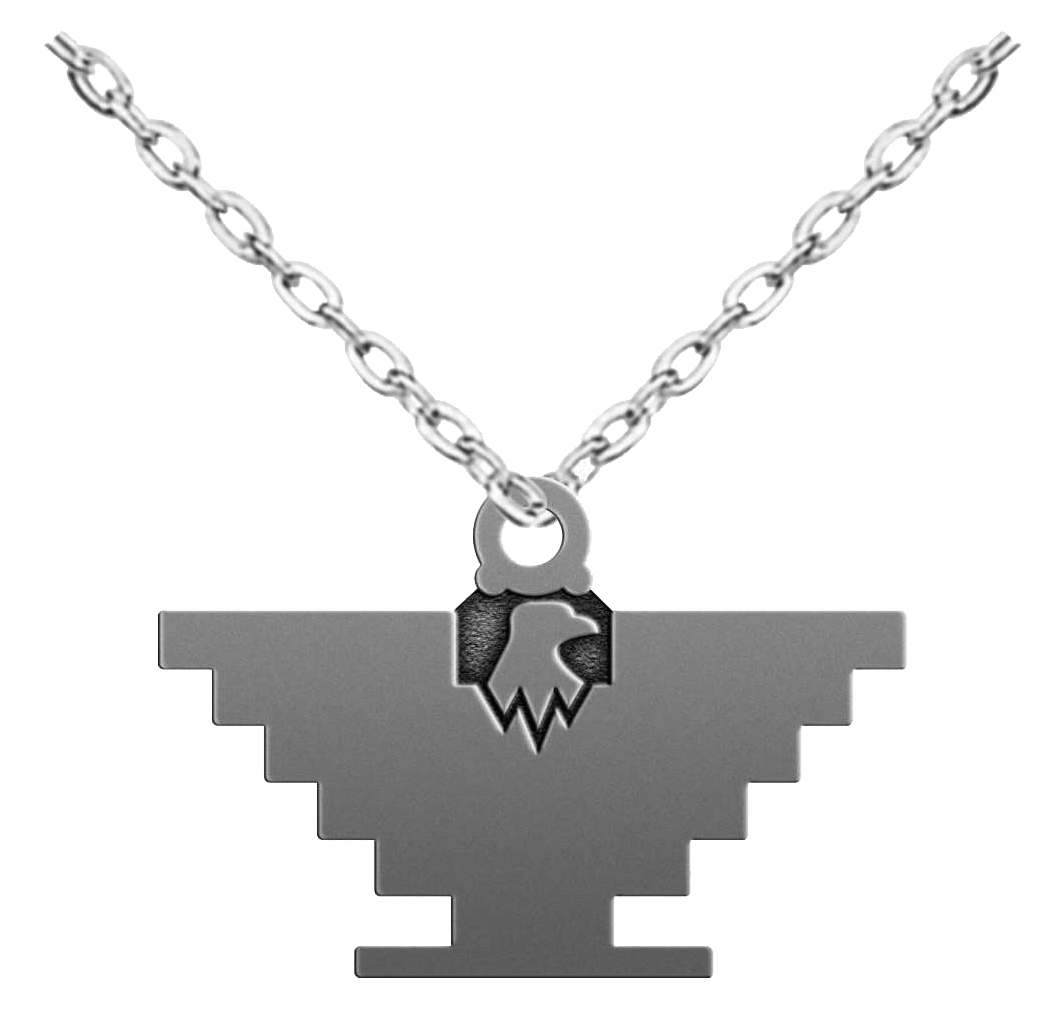 Silver Tone Retro Eagle Necklace