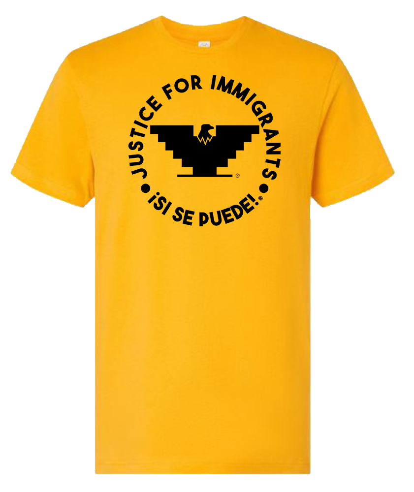 UFW Immigration Yellow T-Shirt 