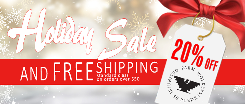 Holiday Sale. 20% off select items and free shipping with orders over $50.